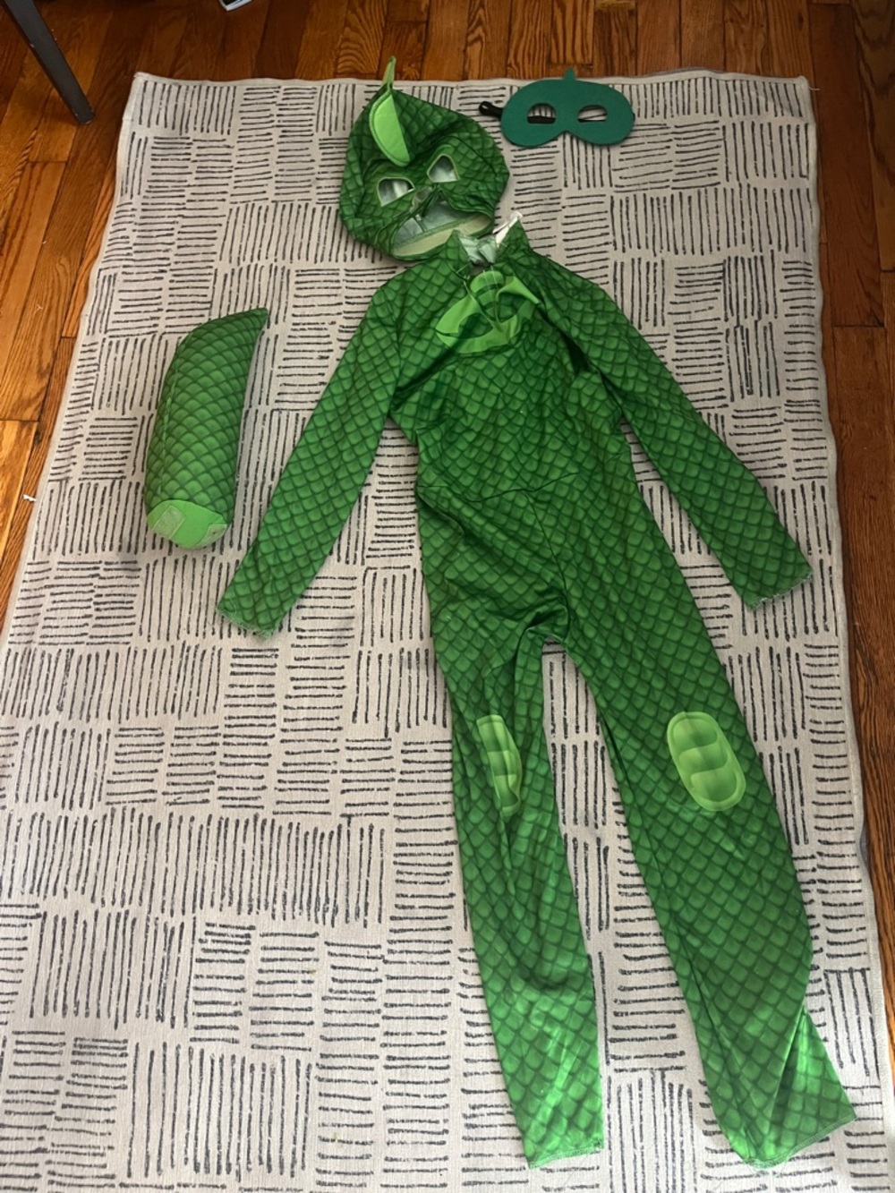 Green Dragon Superhero Kids Costume with Mask and Tail